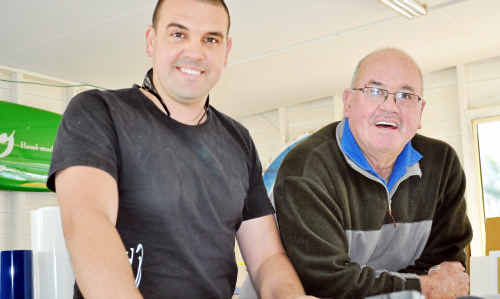 McCosker Signwriting’s Nelson McCosker and son Seth Jameson plan to beautify the Rose City. McCosker Signwriting’s Nelson McCosker and son Seth Jameson plan to beautify the Rose City.